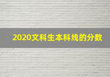 2020文科生本科线的分数