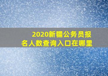 2020新疆公务员报名人数查询入口在哪里