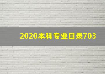 2020本科专业目录703