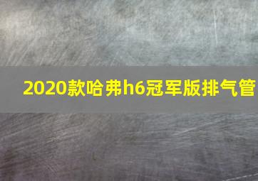 2020款哈弗h6冠军版排气管