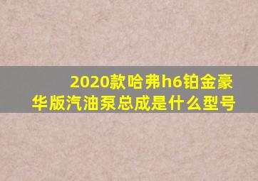 2020款哈弗h6铂金豪华版汽油泵总成是什么型号