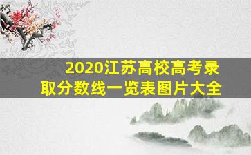 2020江苏高校高考录取分数线一览表图片大全