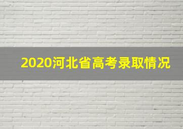 2020河北省高考录取情况