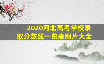 2020河北高考学校录取分数线一览表图片大全