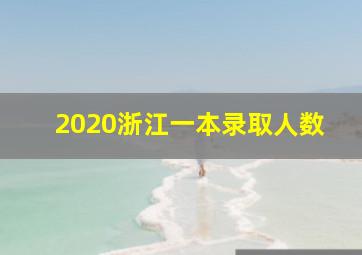 2020浙江一本录取人数