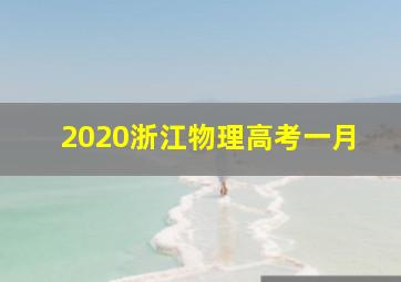 2020浙江物理高考一月