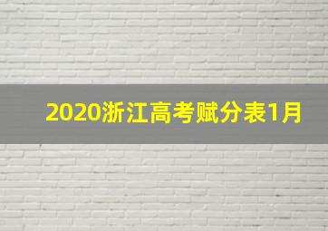 2020浙江高考赋分表1月