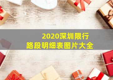 2020深圳限行路段明细表图片大全