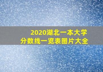 2020湖北一本大学分数线一览表图片大全