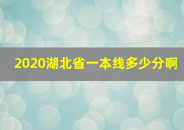 2020湖北省一本线多少分啊