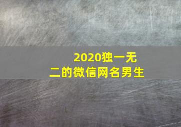 2020独一无二的微信网名男生