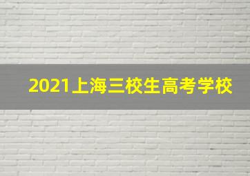 2021上海三校生高考学校