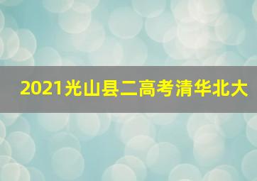 2021光山县二高考清华北大