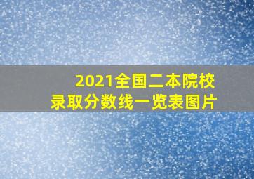 2021全国二本院校录取分数线一览表图片