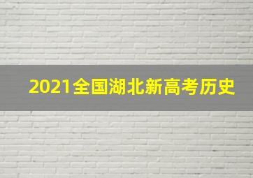 2021全国湖北新高考历史