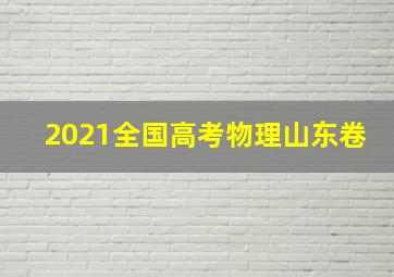 2021全国高考物理山东卷