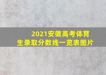 2021安徽高考体育生录取分数线一览表图片