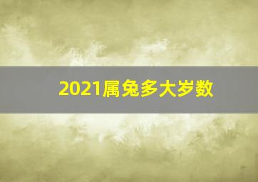 2021属兔多大岁数