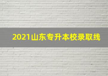 2021山东专升本校录取线