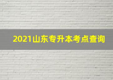 2021山东专升本考点查询