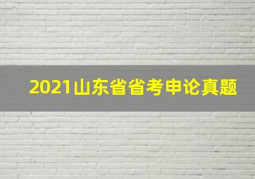 2021山东省省考申论真题