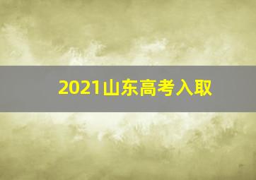 2021山东高考入取