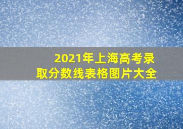 2021年上海高考录取分数线表格图片大全