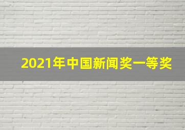 2021年中国新闻奖一等奖