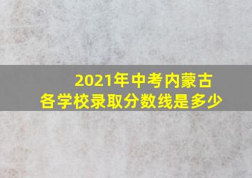 2021年中考内蒙古各学校录取分数线是多少