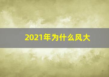 2021年为什么风大