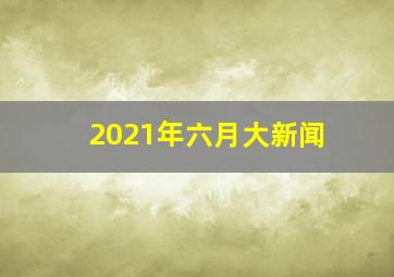 2021年六月大新闻