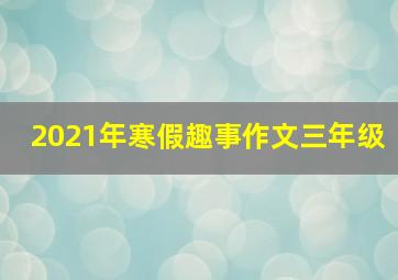 2021年寒假趣事作文三年级