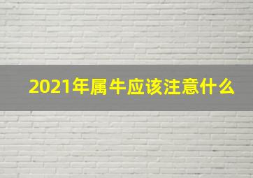 2021年属牛应该注意什么