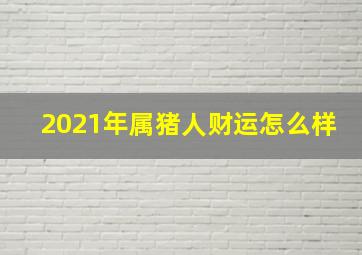 2021年属猪人财运怎么样