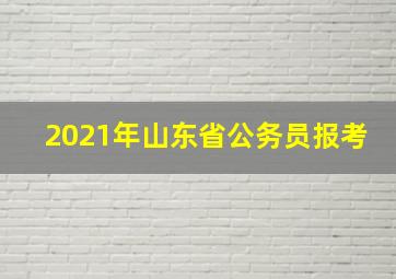 2021年山东省公务员报考