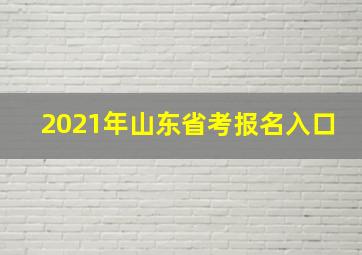 2021年山东省考报名入口