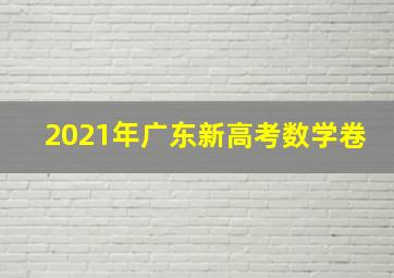 2021年广东新高考数学卷