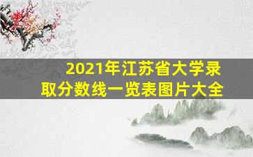 2021年江苏省大学录取分数线一览表图片大全