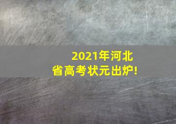 2021年河北省高考状元出炉!