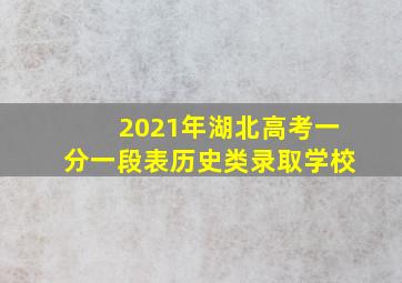 2021年湖北高考一分一段表历史类录取学校