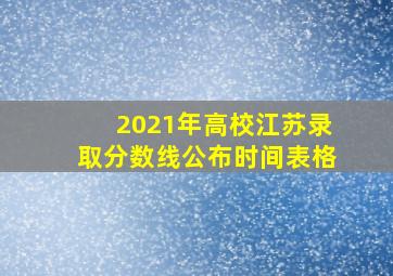 2021年高校江苏录取分数线公布时间表格