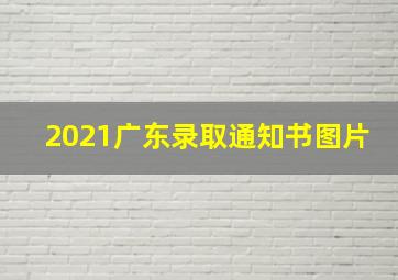 2021广东录取通知书图片