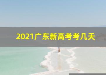 2021广东新高考考几天