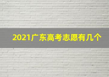 2021广东高考志愿有几个