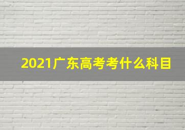 2021广东高考考什么科目