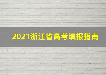 2021浙江省高考填报指南