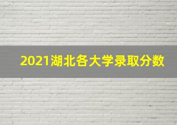 2021湖北各大学录取分数