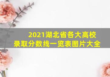 2021湖北省各大高校录取分数线一览表图片大全