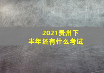 2021贵州下半年还有什么考试