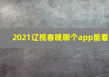 2021辽视春晚哪个app能看